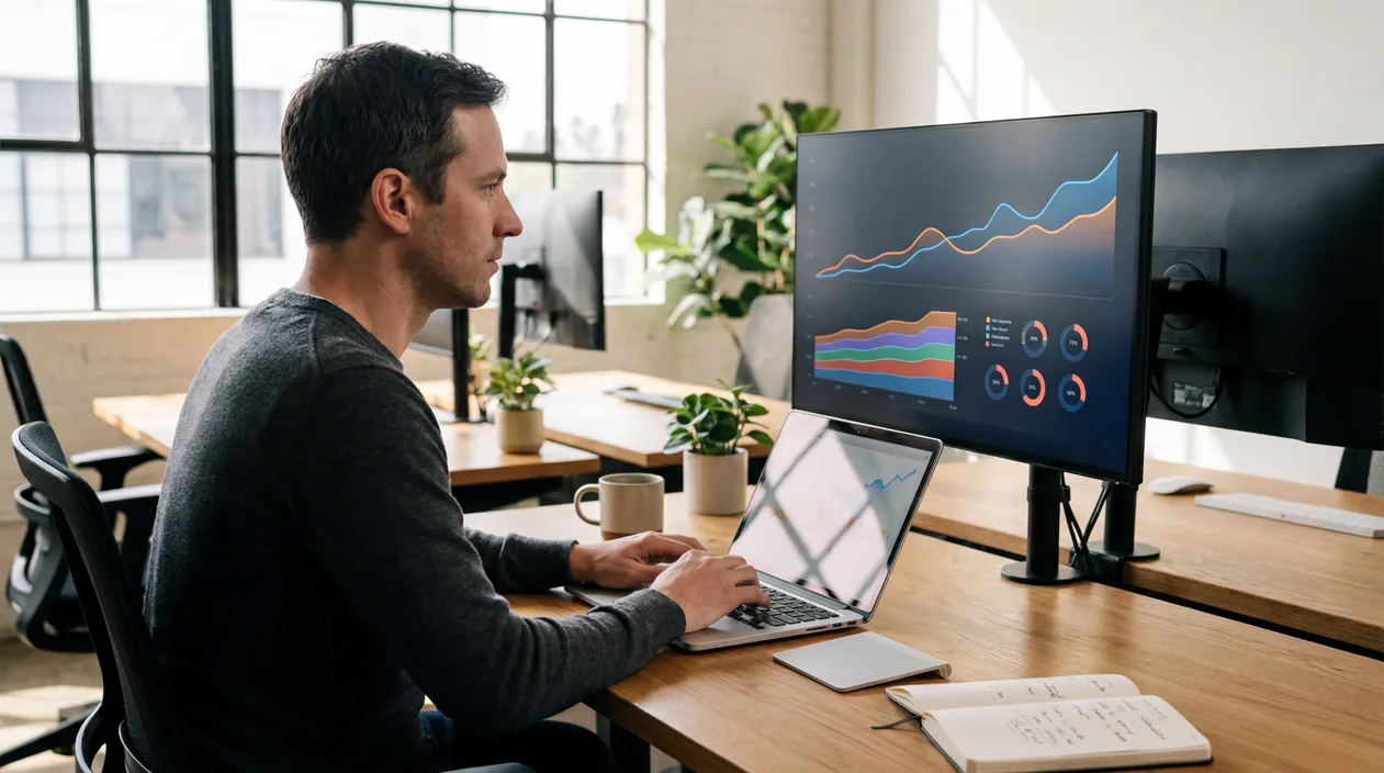 SCTR operator at a workstation managing a creator membership platform